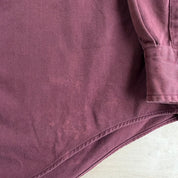 Vintage 90s Polo RL Embroidered Logo Burgundy Button Down Shirt - M