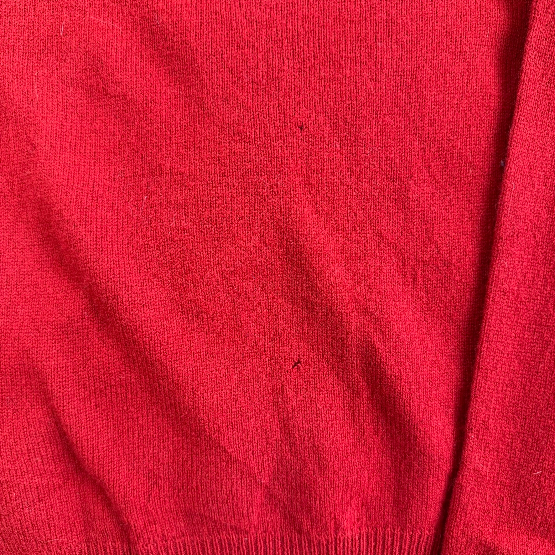 Vintage 90s Polo RL Embroidered Logo Red Wool Knit Sweater - M