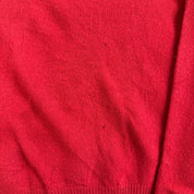 Vintage 90s Polo RL Embroidered Logo Red Wool Knit Sweater - M