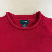 Vintage Women's 90s Lauren RL Raglan Sleeves Ribbed Knit Sweater - Women's M