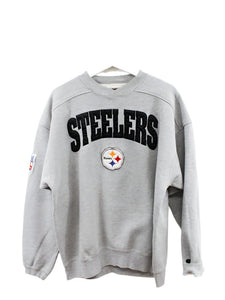 Z - Vintage Steelers NFL Starter Embroidered Logo & Script Crewneck