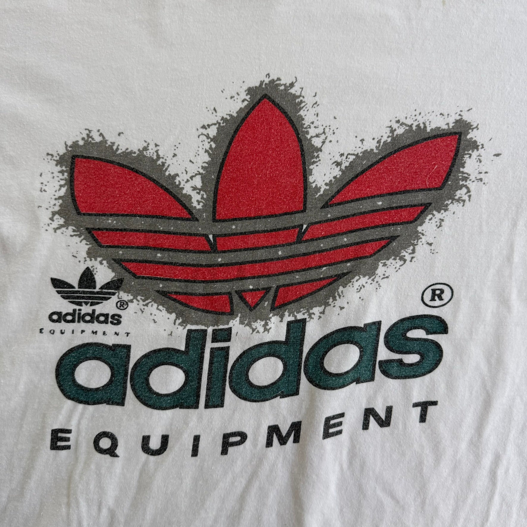 J- Vintage 90s Adidas Equipment Graphic Single Stitch Tee - L