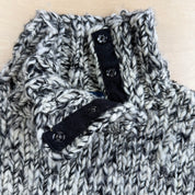 Vintage 90s Polo RL Mock Neck Pullover Hand Knit Wool Knit Sweater - M/L