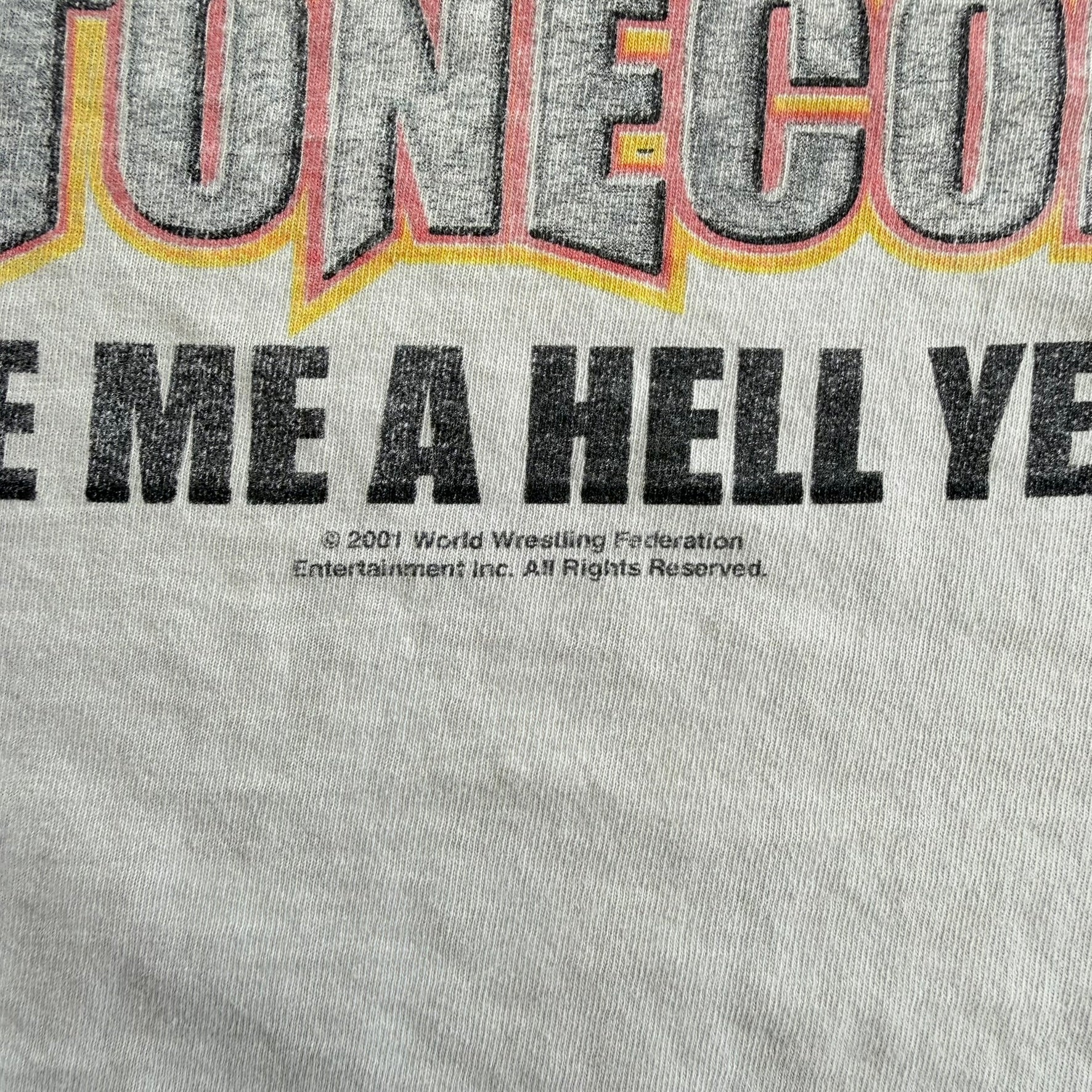 J- Vintage '01 WWE Stone Cold Steve Austin Give Me A Hell Yeah Graphic Tee - XL