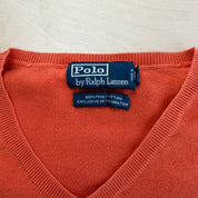 J- Vintage Polo Ralph Lauren Orange Knit Sweater - M