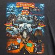 J- Vintage '90 Sturgis Bike Week Graphic Made In USA Single Stitch Tee - L