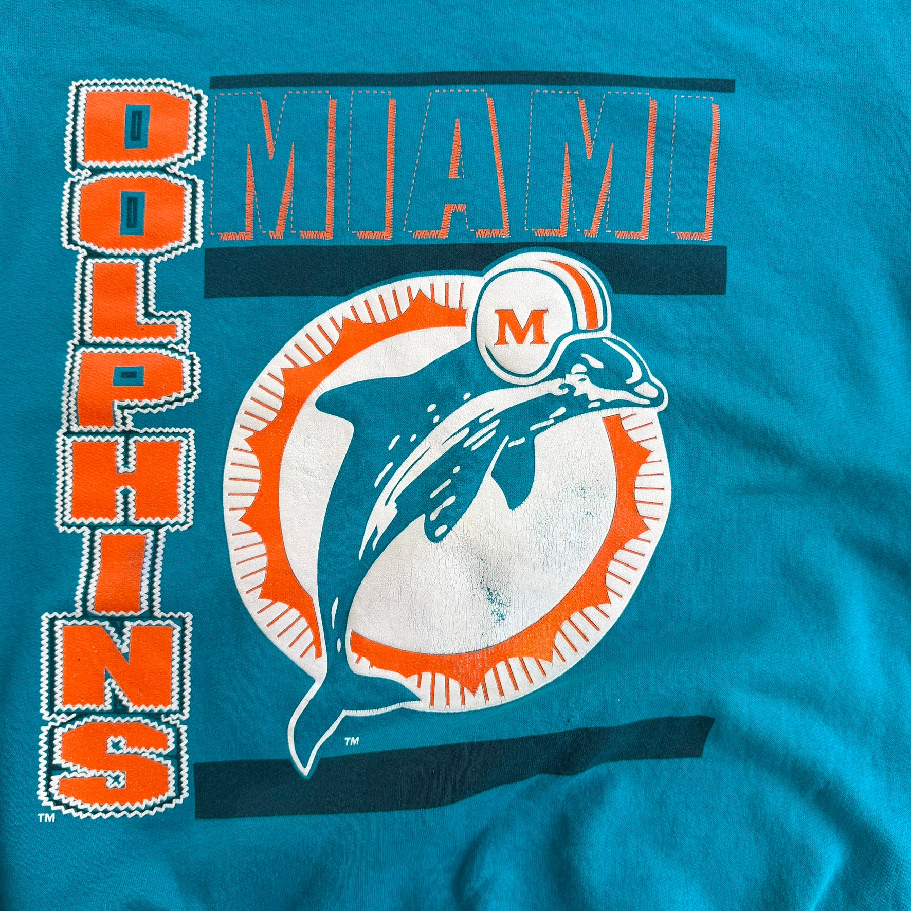 J- Vintage Miami Dolphins NFL Graphic Crewneck - L