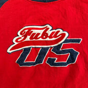 J- Vintage 90s Fubu Chenille Embroidered Logo Hoodie - M