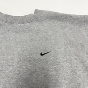 F- Vintage Nike Embroidered Swoosh Chest Crewneck Grey