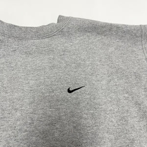 F- Vintage Nike Embroidered Swoosh Chest Crewneck Grey