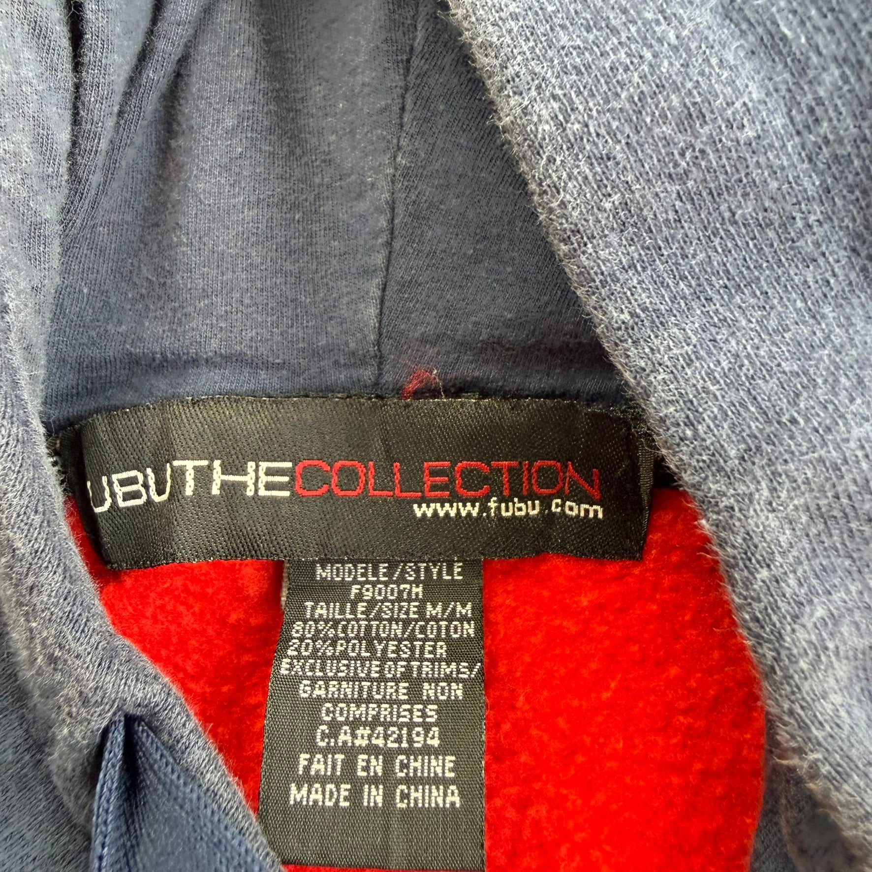 J- Vintage 90s Fubu Chenille Embroidered Logo Hoodie - M