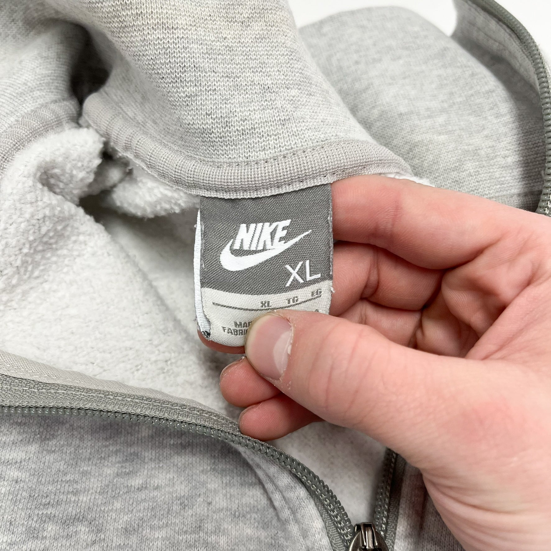 F- Vintage Nike Embroidered Swoosh & Text Quarter Zip Crewneck