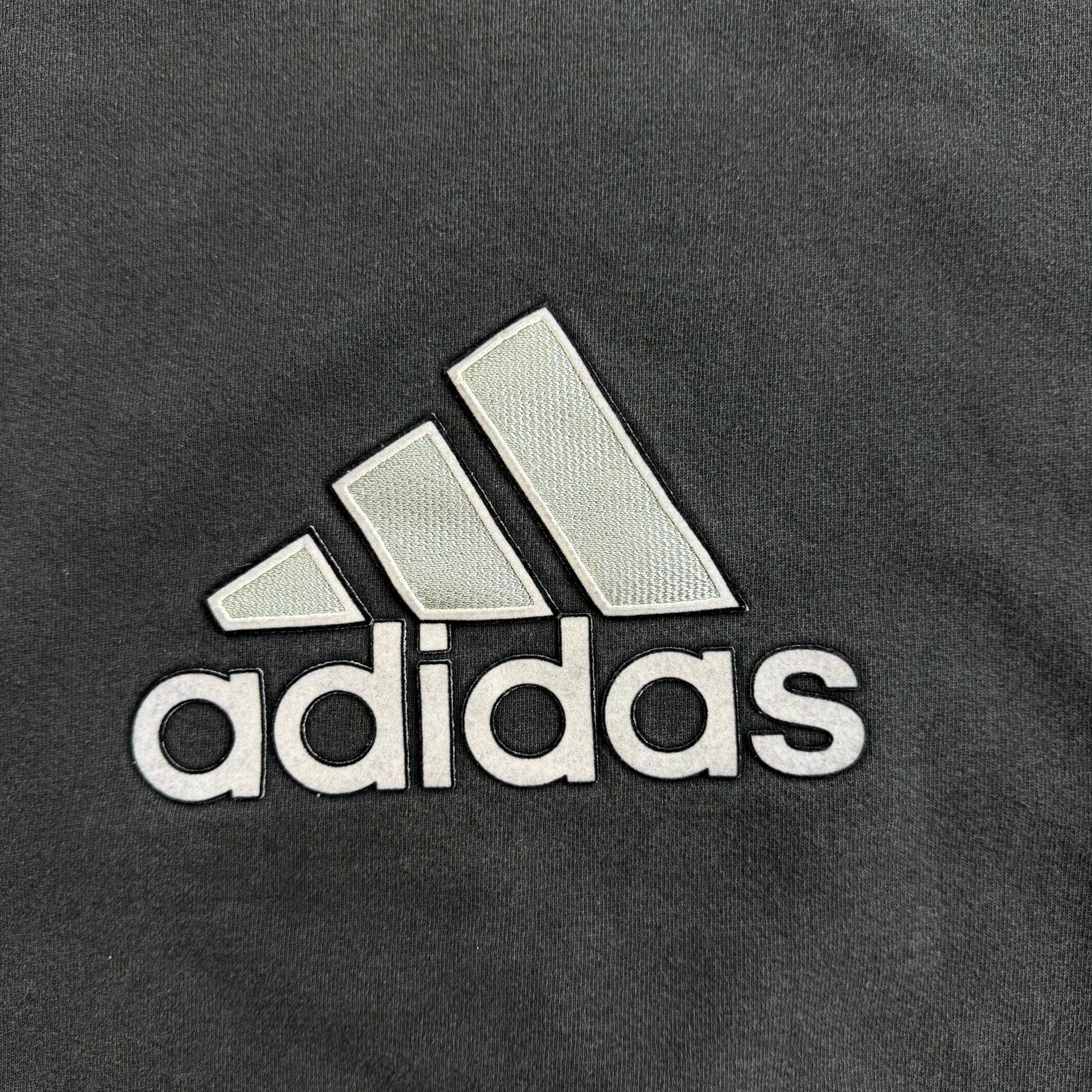 J- Vintage 90s Adidas Embroidered Logo & Text Graphic Crewneck - XL