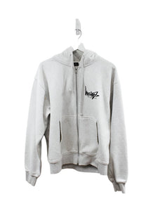 Z - Stussy Upside Down Logo Zip Up Hoodie