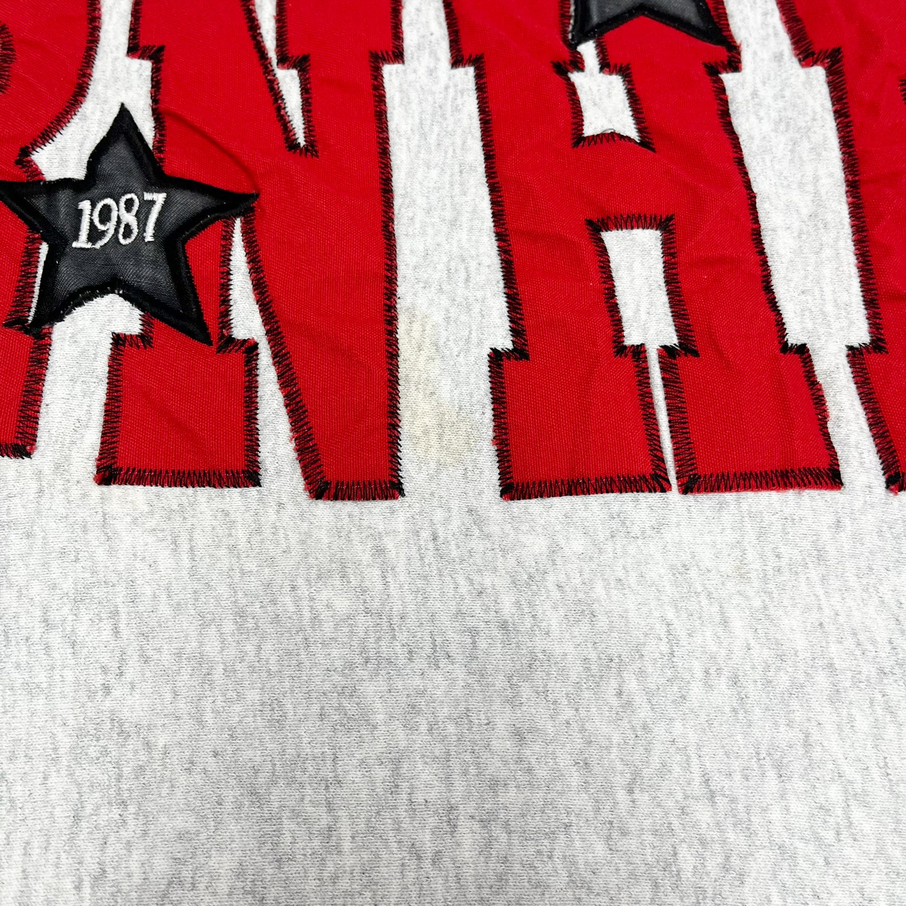 F- Vintage Nascar Dale Earnhardt Embroidered Stars & Text Crewneck