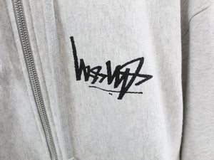 Z - Stussy Upside Down Logo Zip Up Hoodie