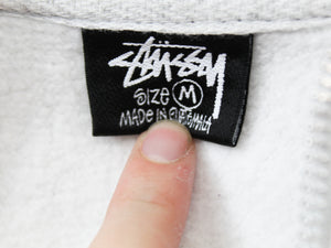 Z - Stussy Upside Down Logo Zip Up Hoodie