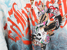 Load image into Gallery viewer, Z - Ed Hardy By Christian Audigier All Over Print Zip Up Hoodie
