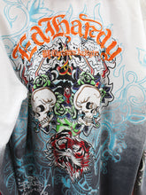 Load image into Gallery viewer, Z - Ed Hardy By Christian Audigier All Over Print Zip Up Hoodie
