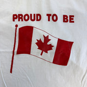 J- Vintage Proud To Be Canadian Graphic Made In USA Single Stitch Tee - L