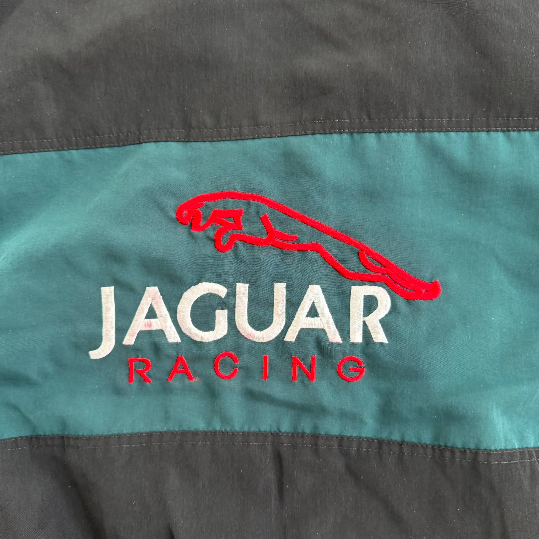 J- Vintage Y2K F1 Jaguar Formula 1 Zip Up Bomber Jacket - XL