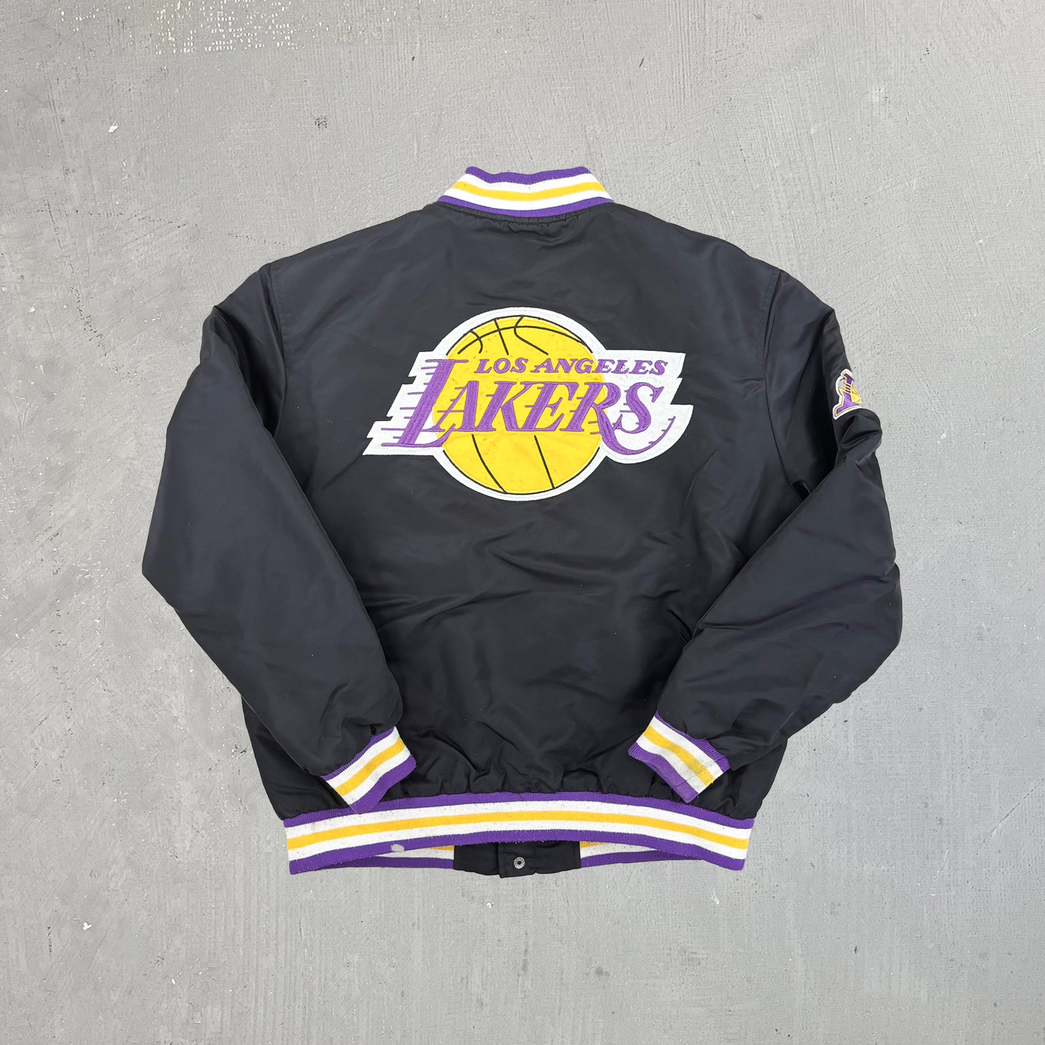 F- Vintage Los Angeles Lakers NBA Satin Bomber Jacket