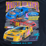 J- Vintage '04 Ford Nascar Triple Header Race Weekend Graphic Pocket Tee - 2XL