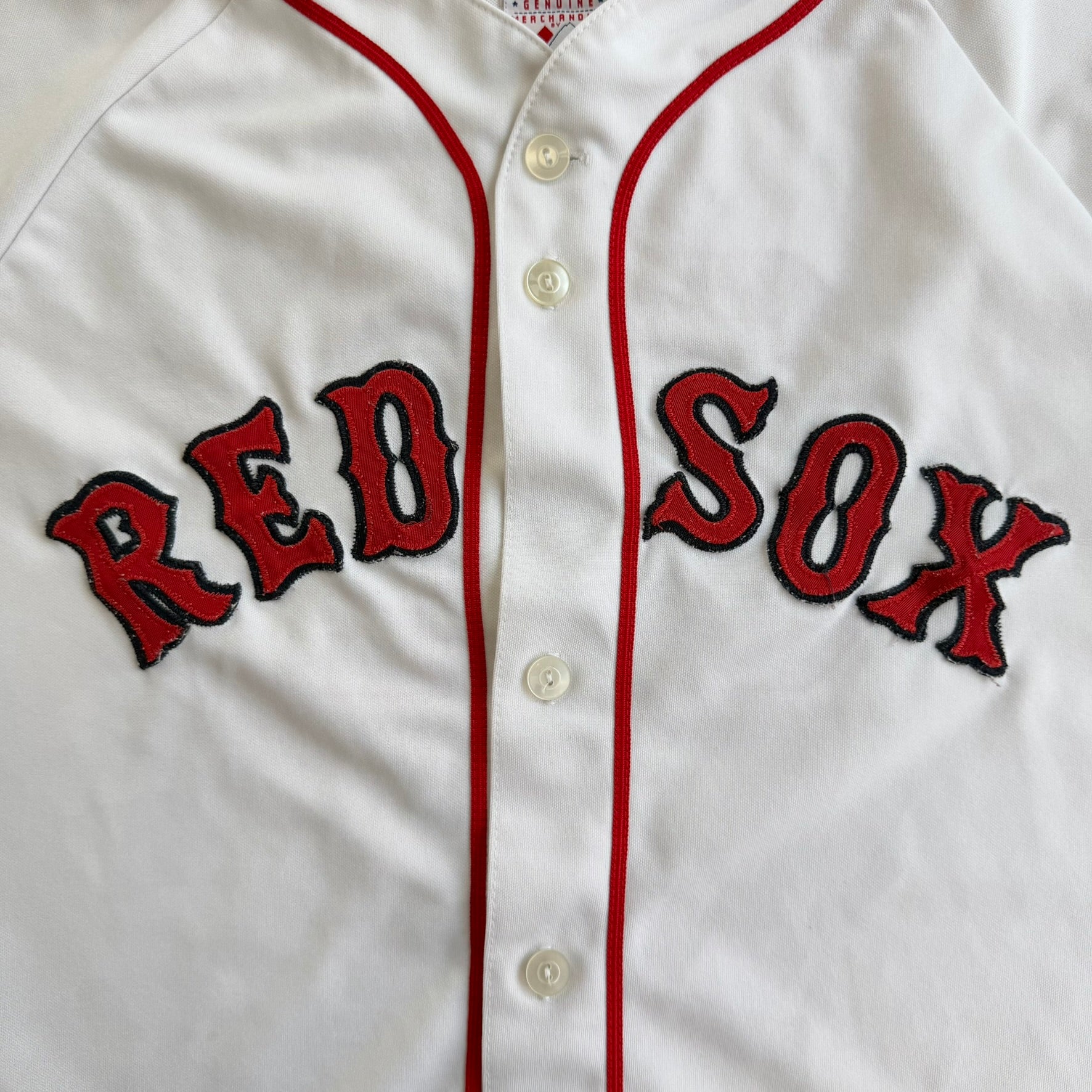 J- Vintage '04 Boston Red Sox David Ortiz 34 MLB World Series Baseball Jersey - S