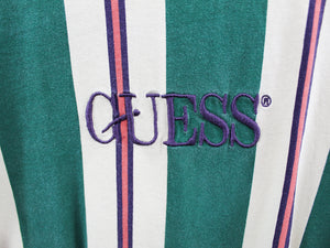 Z - Vintage Guess Embroidered Text Tee Green/Beige