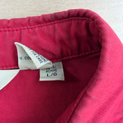 Vintage Eddie Bauer Embroidered Logo Red Harrington Lightweight Jacket - L