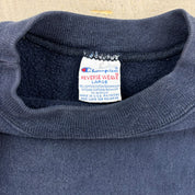 F- Vintage 90s Champion Reverse Weave Made In USA Navy Crewneck