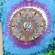 F- '00 Liquid Blue The Grateful Dead Mandala Graphic Tie Dye Tee