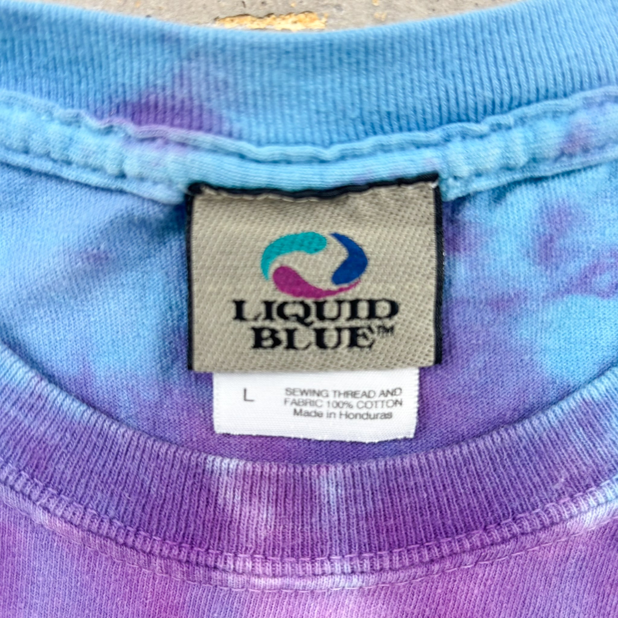 F- '00 Liquid Blue The Grateful Dead Mandala Graphic Tie Dye Tee