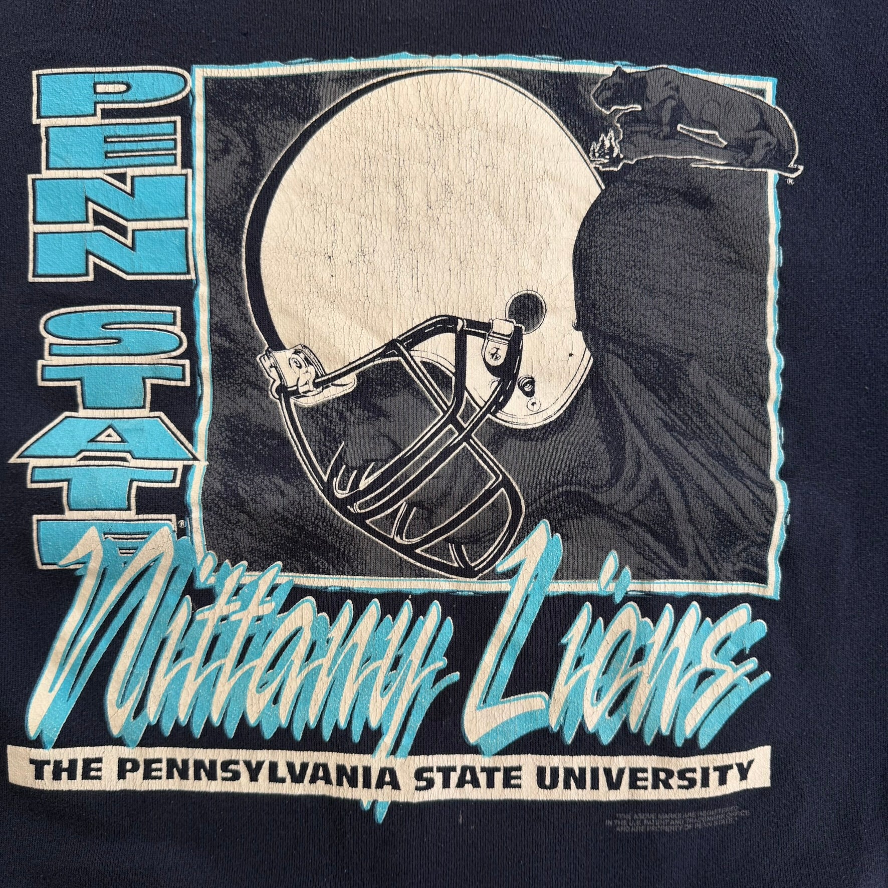 J- Vintage Penn State Nittany Lions Graphic Made In USA Crewneck - XL