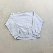F- Vintage Nike Embroidered Swoosh Chest Crewneck Grey