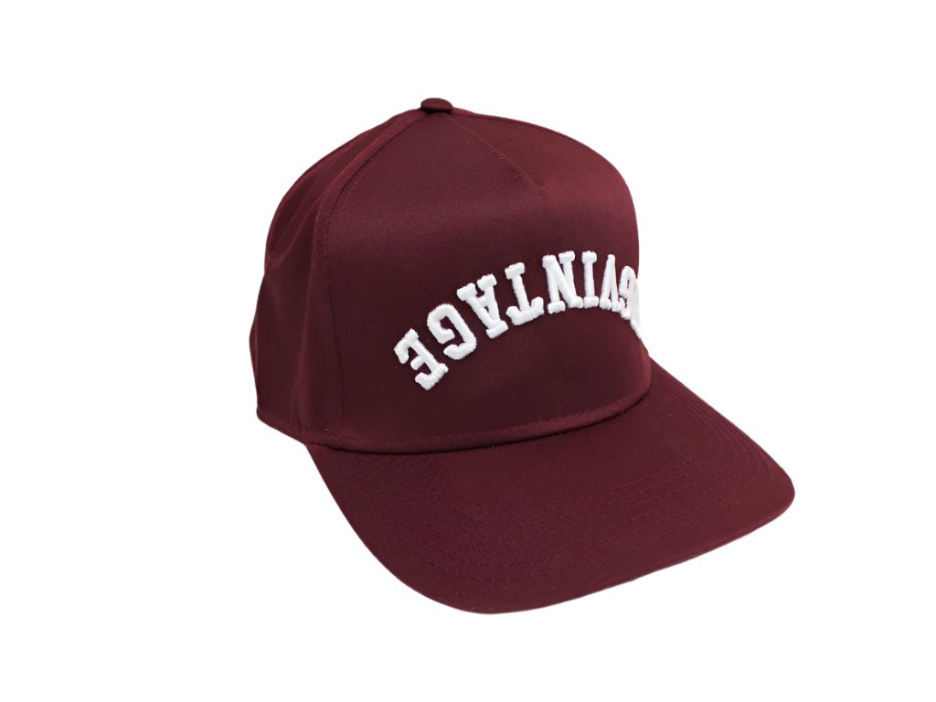 HGV Reverse Logo Burgandy 5 Panel Snapback Hat