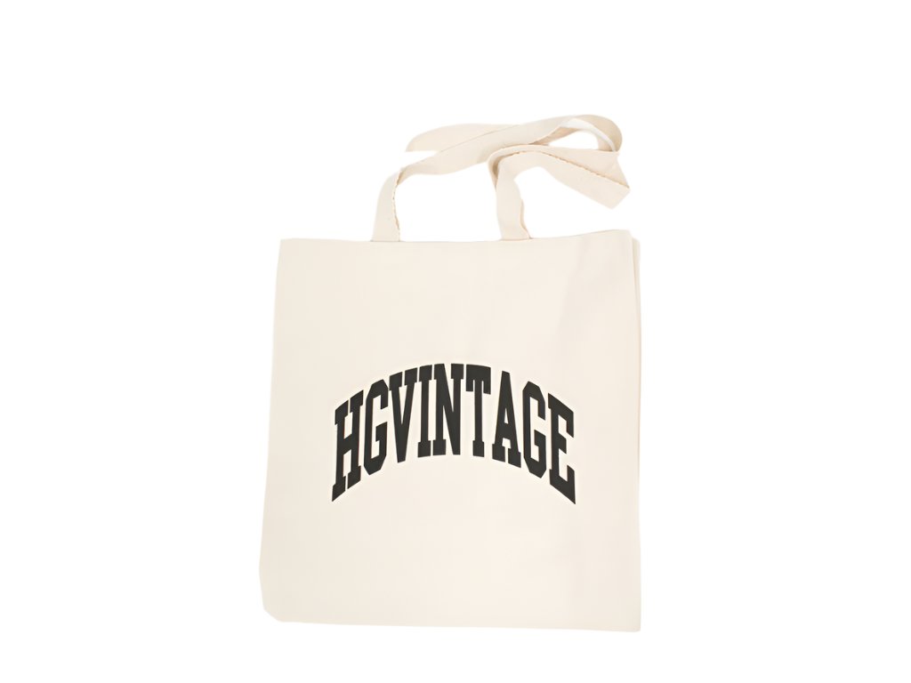 HG Vintage College Logo Puff Print Large Tote Bag