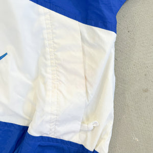 F- Vintage Nike Blue/White Zip Up Nylon Windbreaker Jacket