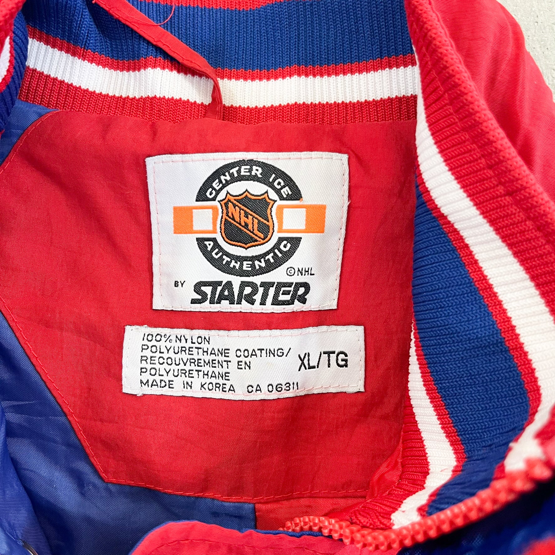 F- Vintage Montreal Canadiens NHL Starter Zip Up Jacket