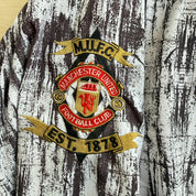 J- Vintage Umbro Manchester United Football Club Embroidered Patch Text Lightweight Zip Up Jacket - XL