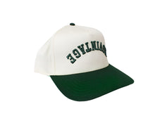 Load image into Gallery viewer, HGV Reverse Logo Natural/Green 5 Panel Snapback Hat
