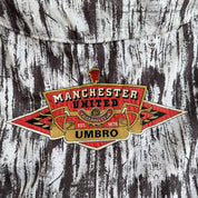 J- Vintage Umbro Manchester United Football Club Embroidered Patch Text Lightweight Zip Up Jacket - XL