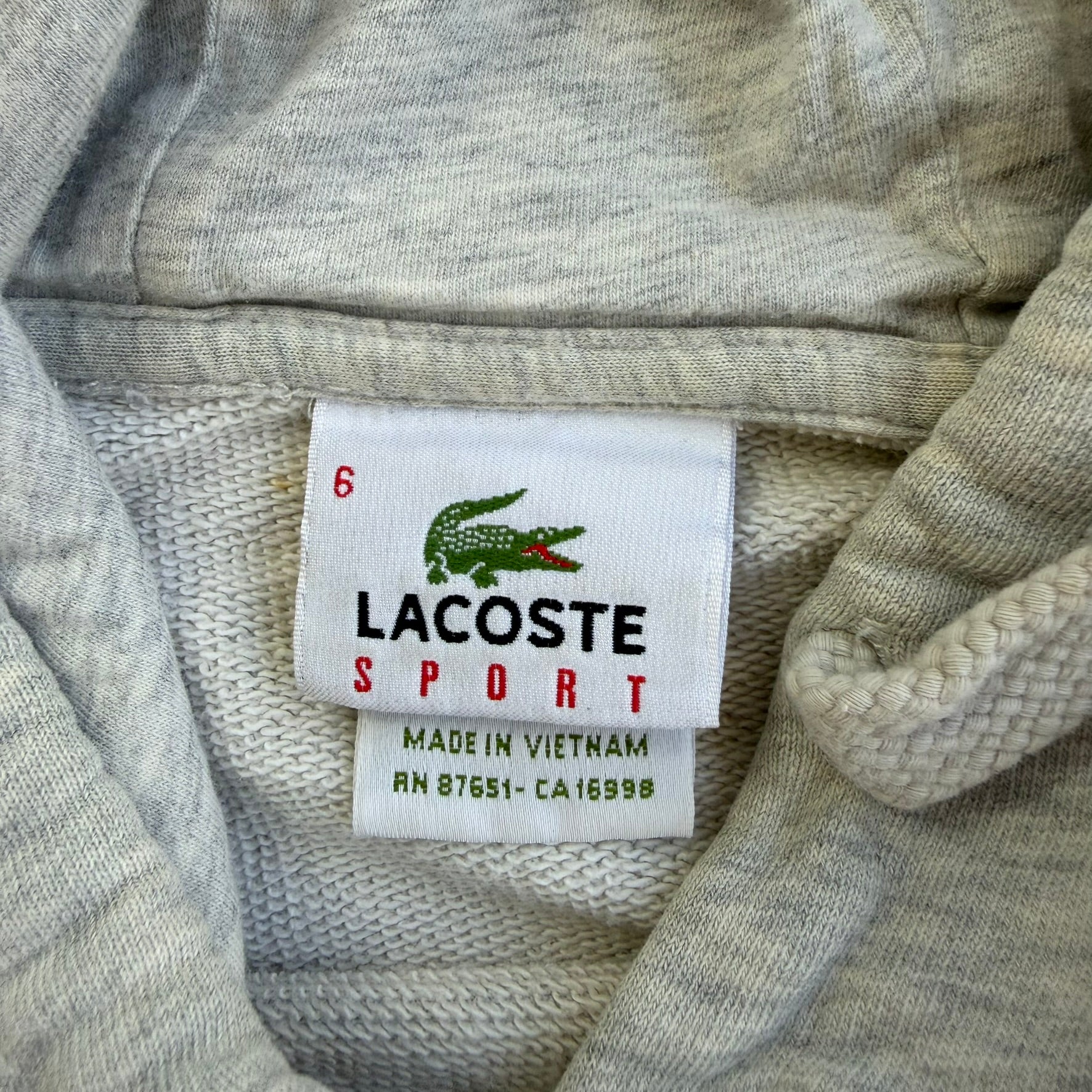 J- Vintage Lacoste Since 1927 Graphic Hoodie - 6 (fits XL)