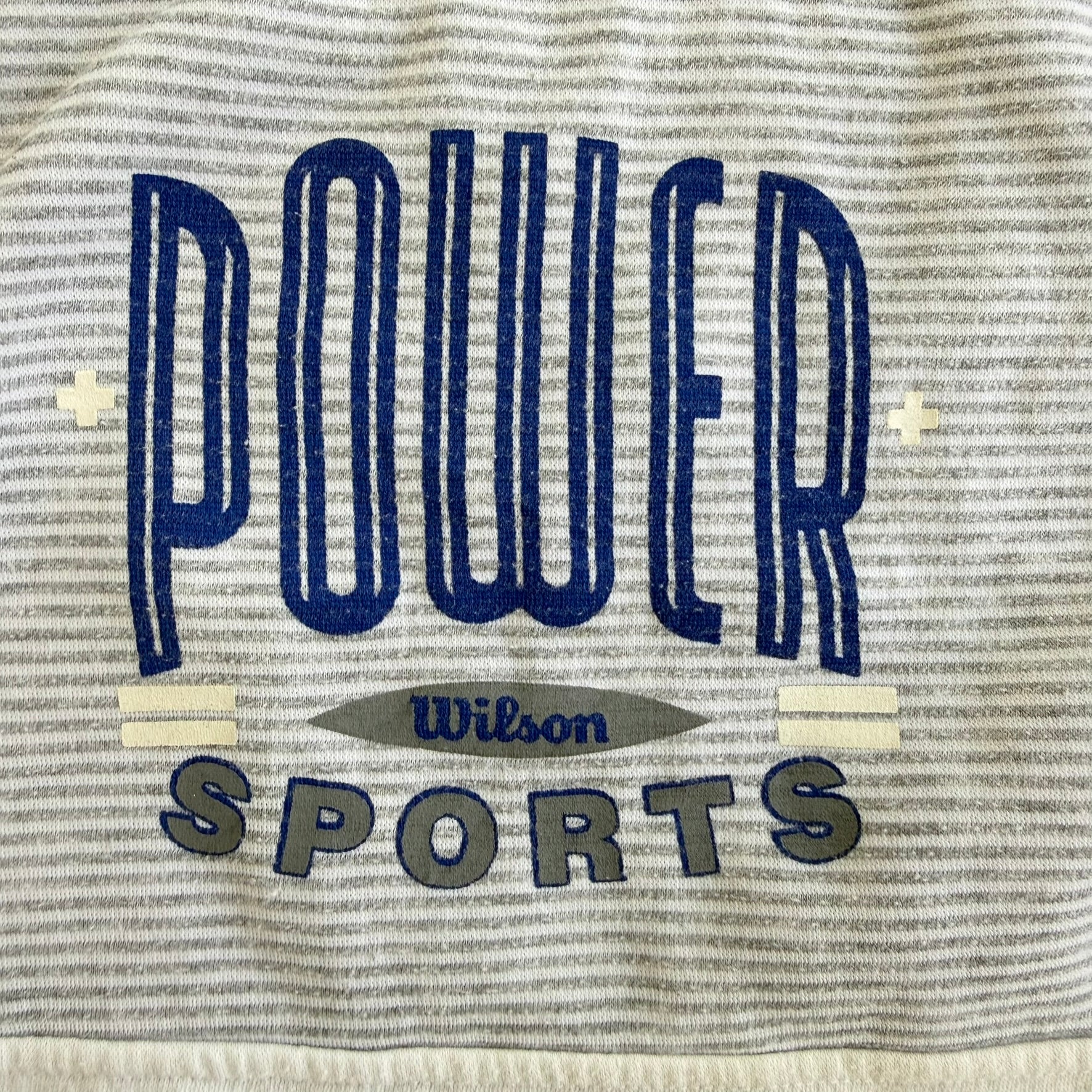 J- Vintage Wilson Sports Power Text Graphic Crewneck - L