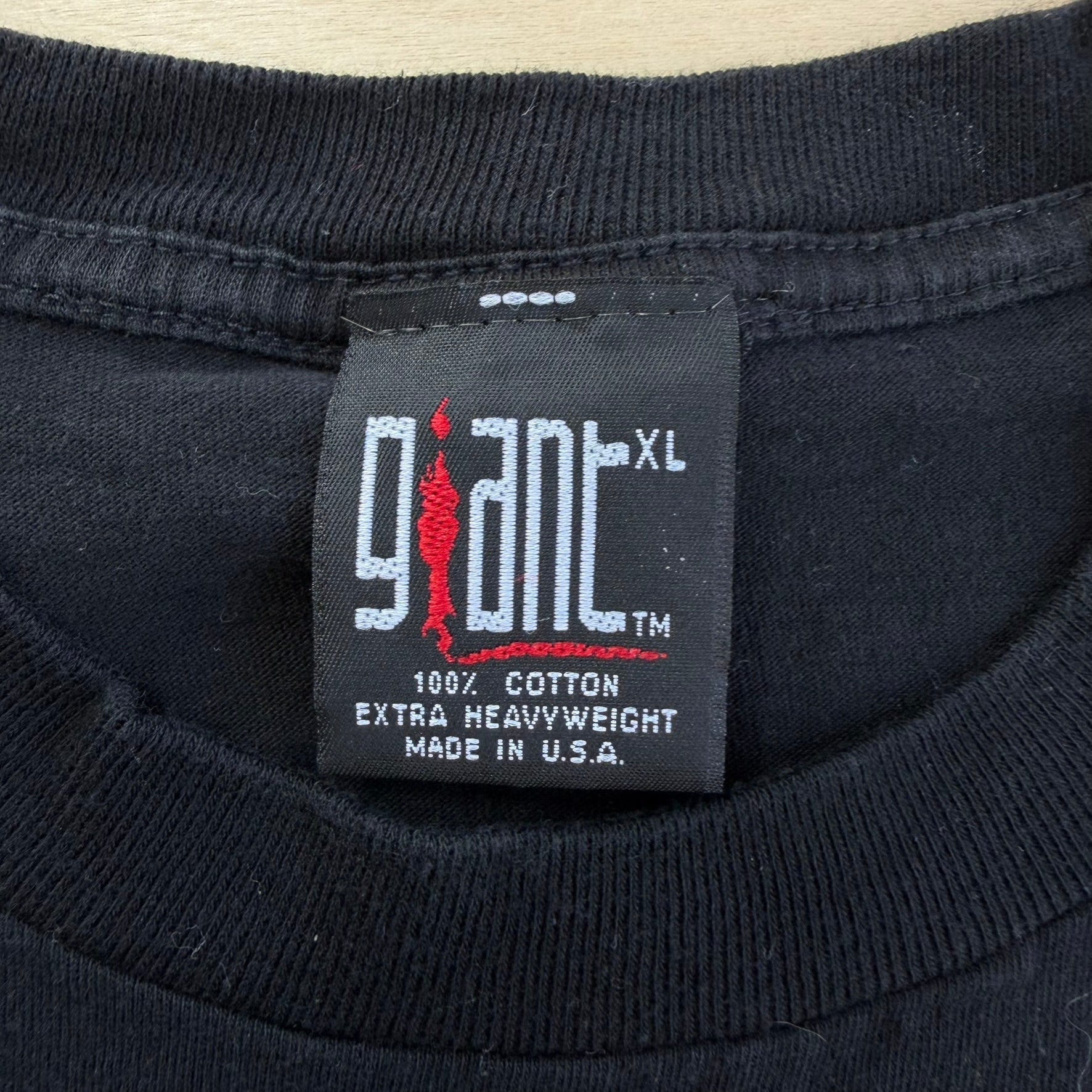 J- Vintage '96 Tool Text & Contortionist Graphic Giant Tag Made In USA Tee - XL
