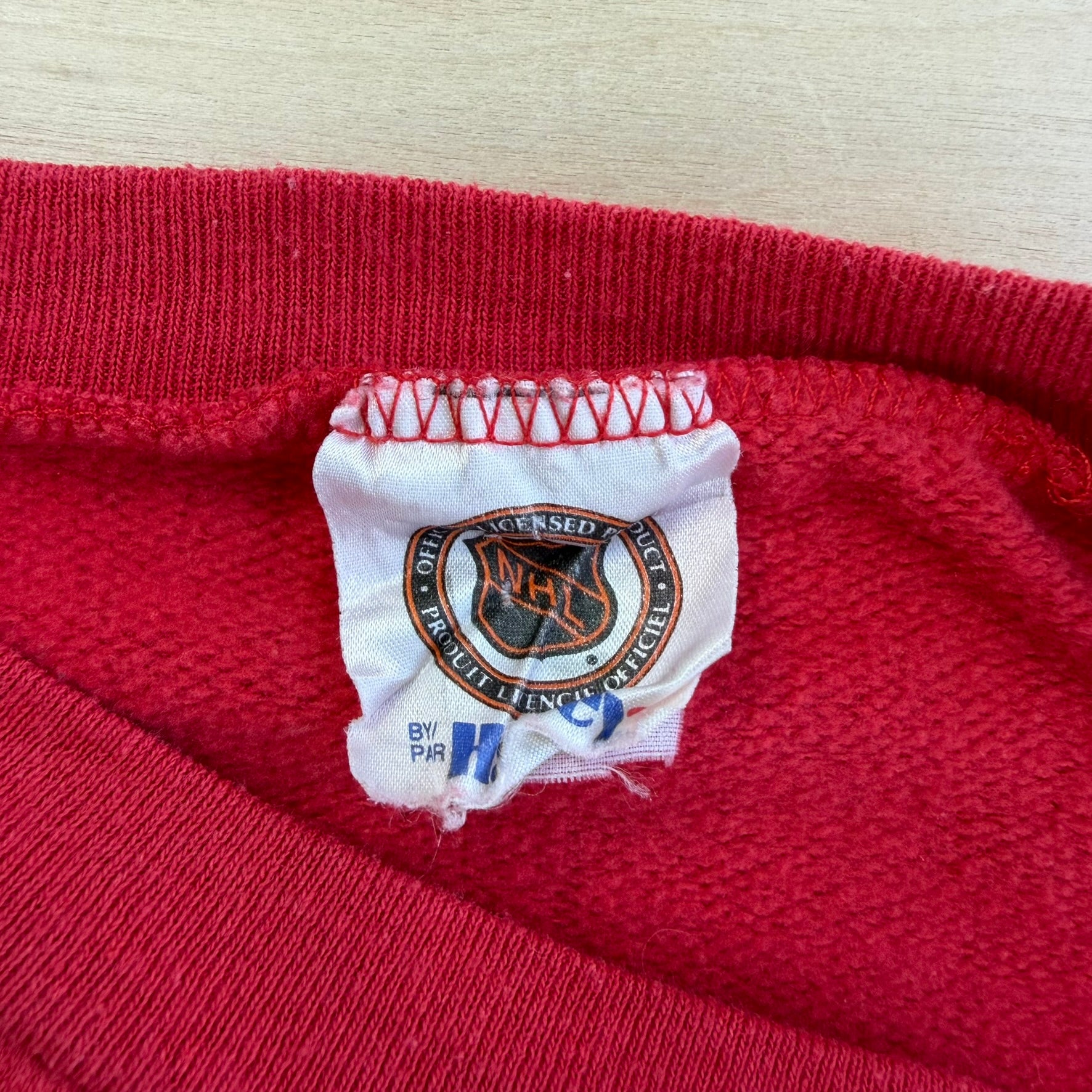 J- Vintage '91 Montreal Canadiens NHL Logo Graphic Crewneck - L