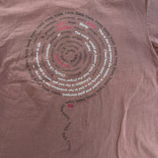 J- Vintage 90s Tool Mocha Brown Dictionary Spiral Text Made In Canada Artimonde Tag Tee - XL