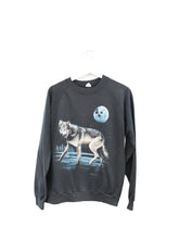 Load image into Gallery viewer, Z - Vintage Wolf &amp; Moon Crewneck
