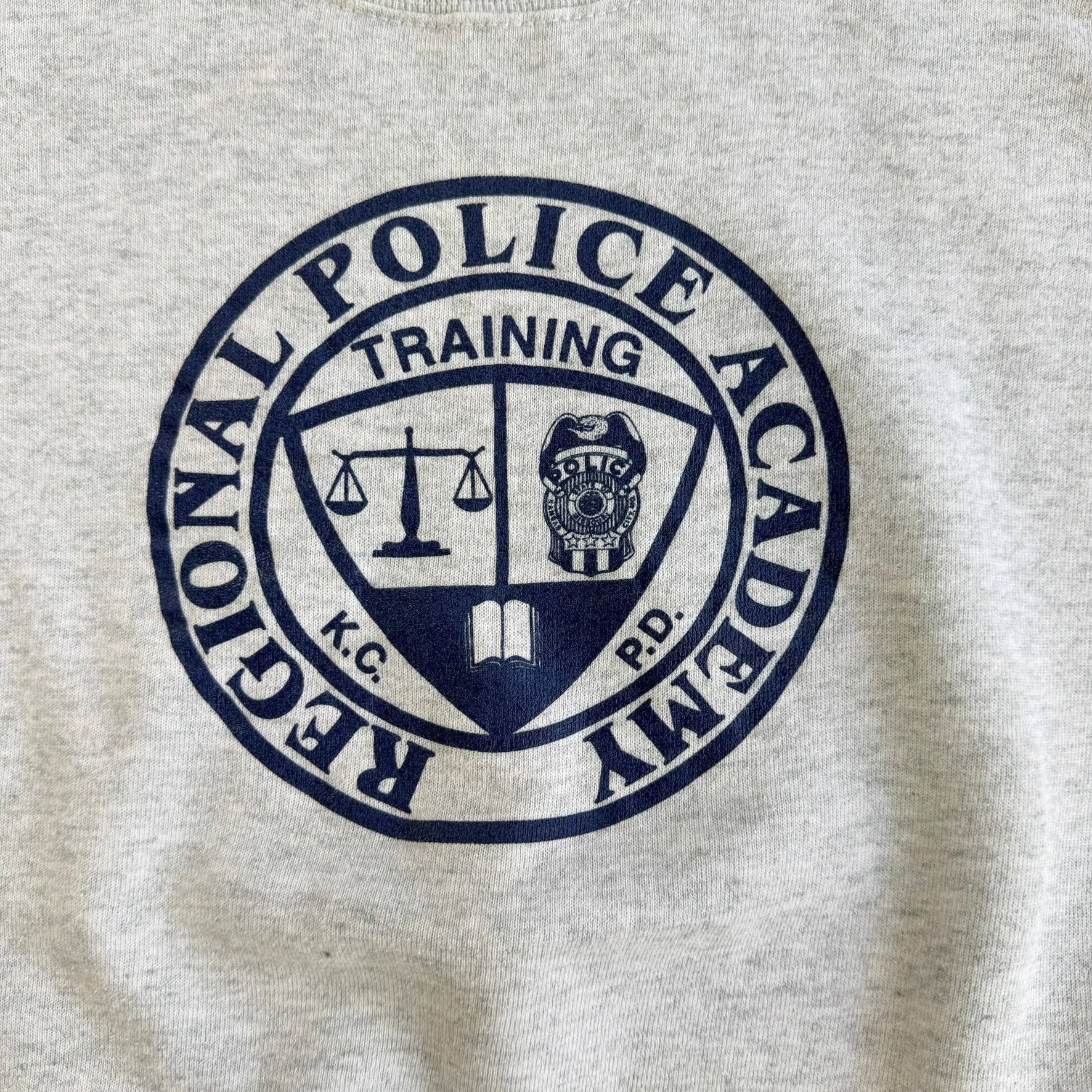Vintage 90s Fruit Of The Loom Made In USA Regional Police Academy Graphic Crewneck - L