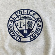Vintage 90s Fruit Of The Loom Made In USA Regional Police Academy Graphic Crewneck - L